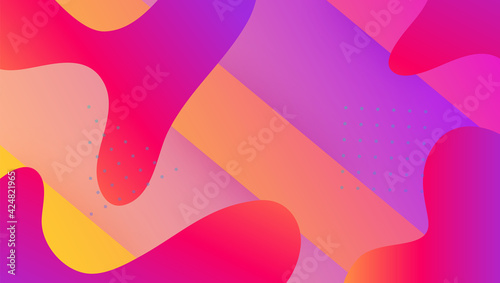 Geometric Design. Violet Trendy Cover. Spectrum Backdrop. Plastic Frame. Art Landing Page. Cool Liquid Layout. Neon Shape. Gradient Journal. Lilac Geometric Design