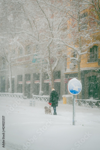City snow storm Filomena