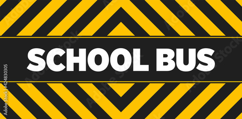 Yellow Black Stripes School Bus Background