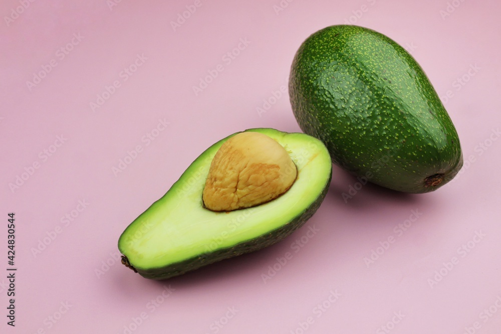 avocado cut in half avocado cut in half