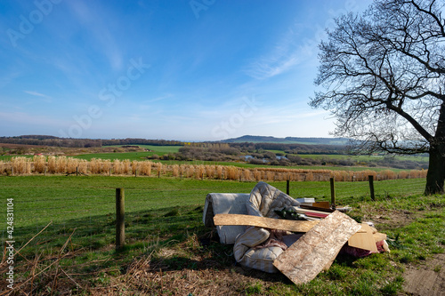 Illegal Fly Tipping, of Household and Building Material Waste. 
