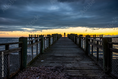 sunset at the pier