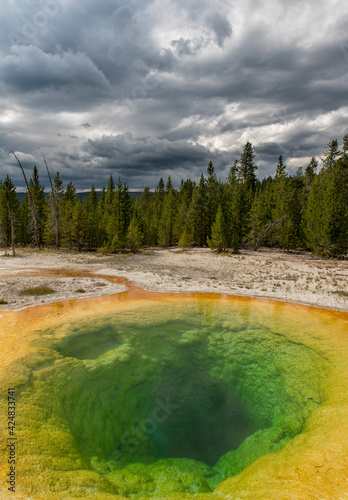 Colorful pond in Yellowstone National Park