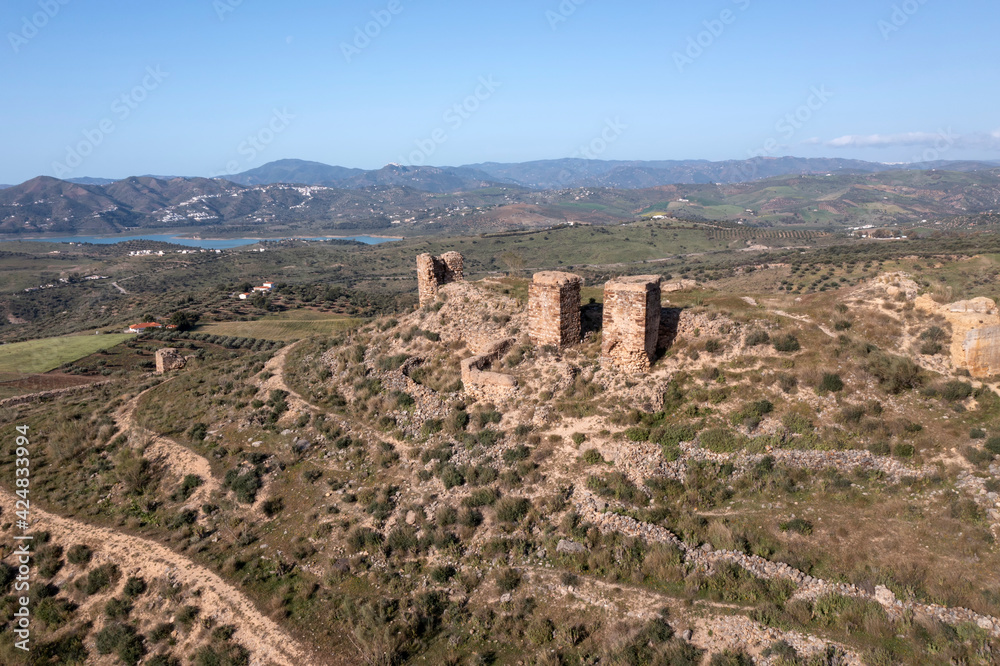 ruinas del castillo de Zalia en la provincia de Málaga, Andalucía