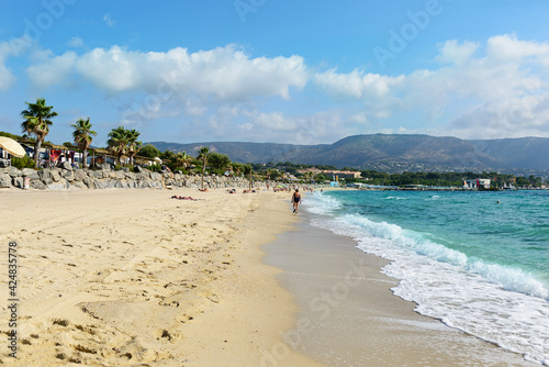 Cote d'Azur mediterranean coast on a sunny day