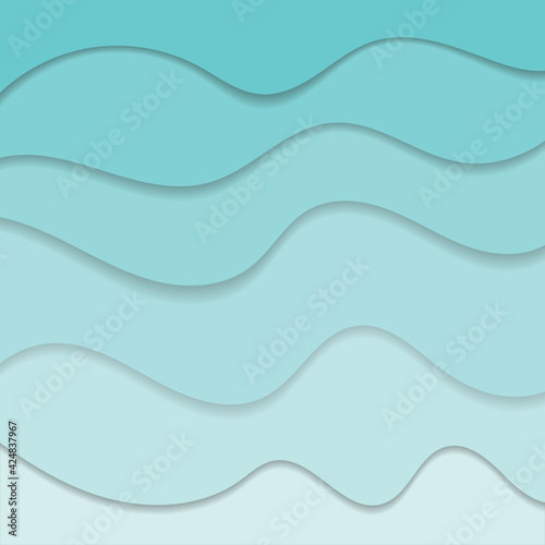 Background with waves of the sea, template for splash. Blue, brown and yellow are trendy pastel shades for summer designs.