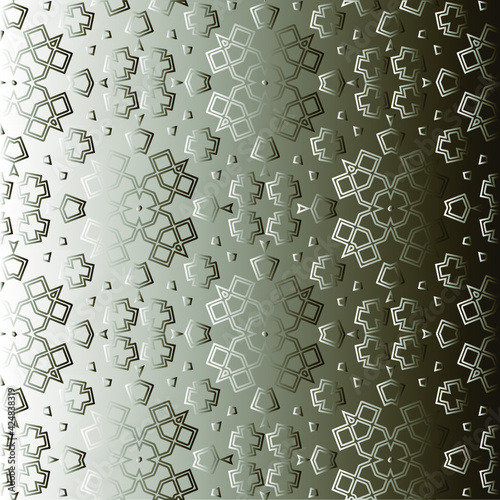  Pattern with a black-and-white gradient . Abstract metallic background 