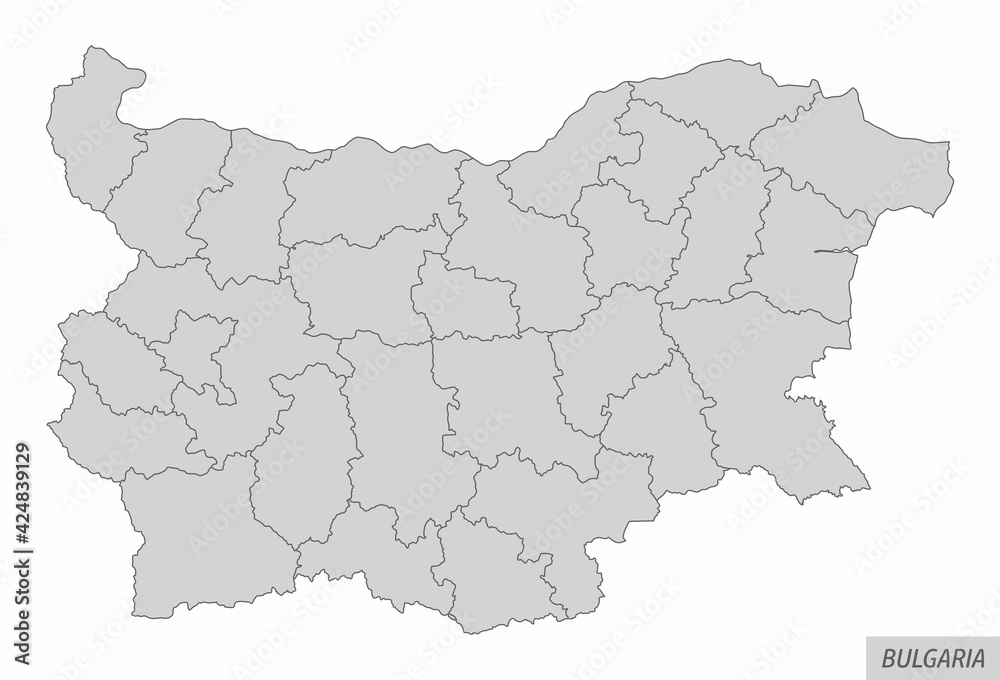 Fototapeta premium Bulgaria administrative map