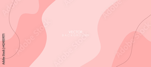 Trendy pink organic background. Abstract pattern design in modern style for banner, text space, web, card, media promotion and wallpaper. Vector