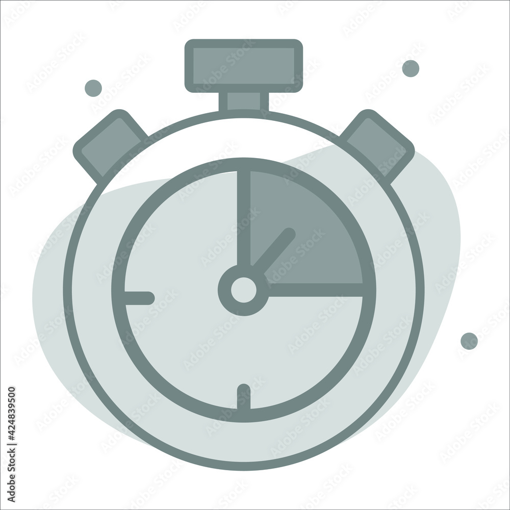 stopwatch icon with background modern illustration stopwatch icon with background modern illustration