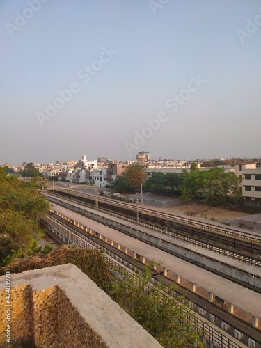 railway track in the city, looks pretty good