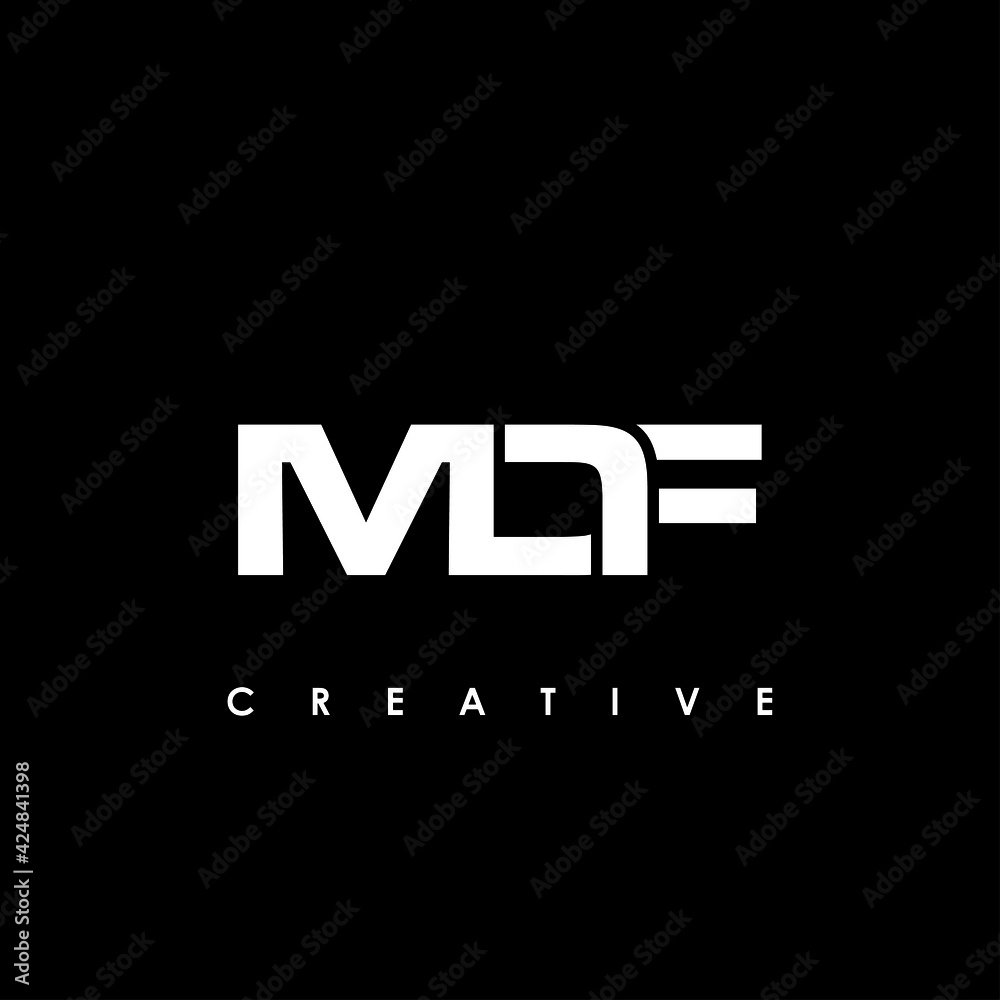 MDF Letter Initial Logo Design Template Vector Illustration MDF Letter Initial Logo Design Template Vector Illustration