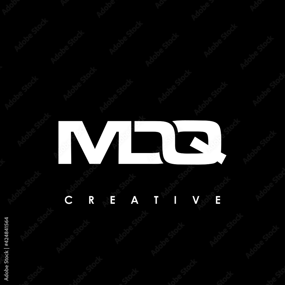 MDQ Letter Initial Logo Design Template Vector Illustration