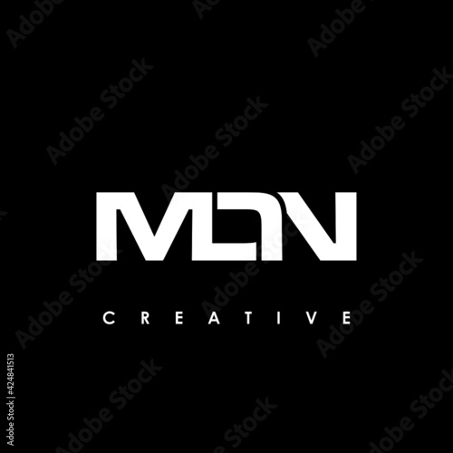 MDN Letter Initial Logo Design Template Vector Illustration