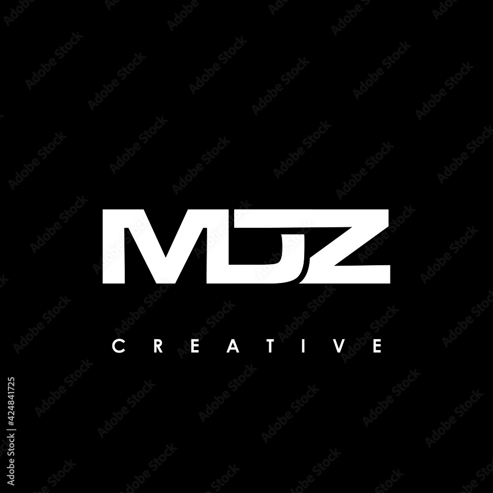 MDZ Letter Initial Logo Design Template Vector Illustration