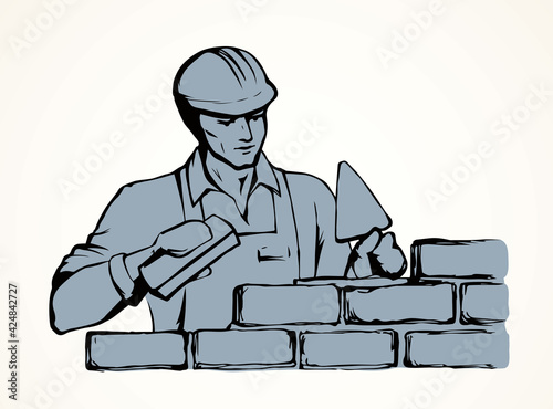 Mason. Vector drawing