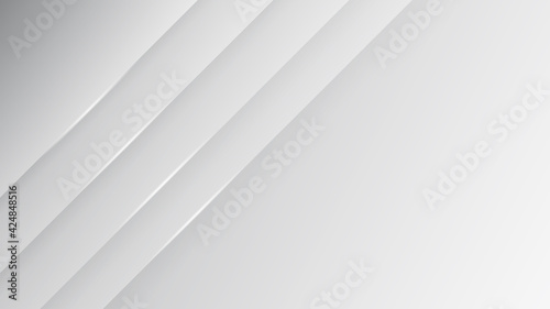 Premium white abstract background with overlap layer