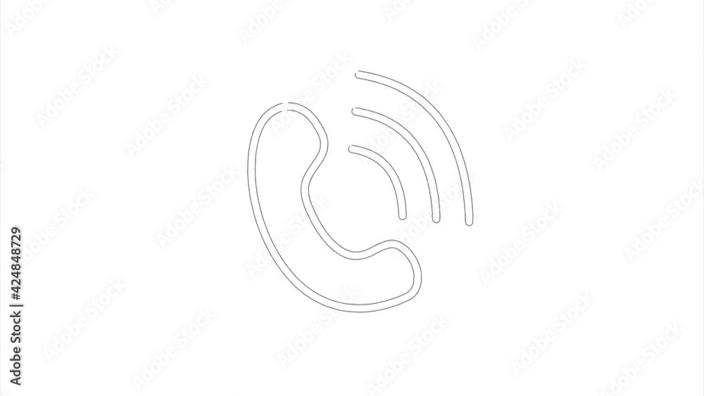 Call icon in hand draw style. Motion graphics Call icon in hand draw style. Motion graphics