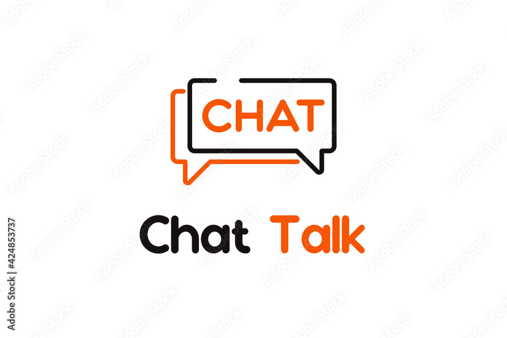 Fototapeta premium Chat Communication Logo Design Vector