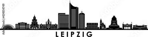 LEIPZIG Sachsen Deutschland City Skyline Vector
