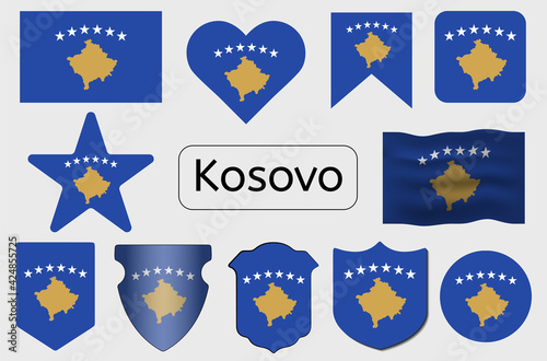 Kosovo country flag icon, Kosovan flag vector illustration, Kosovar, Europe