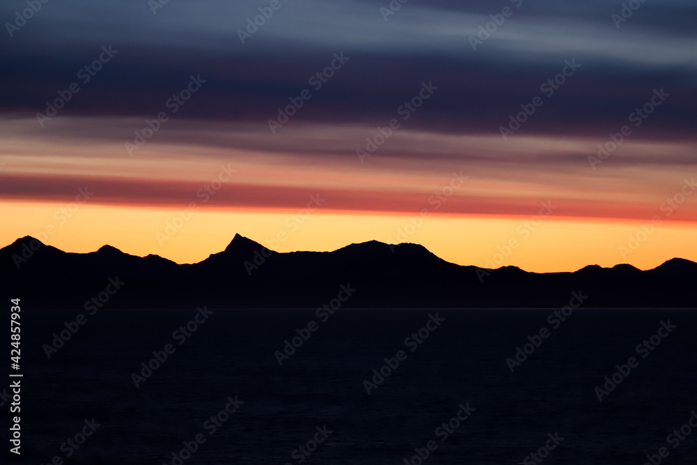 Alaska Sunrise Silhouette