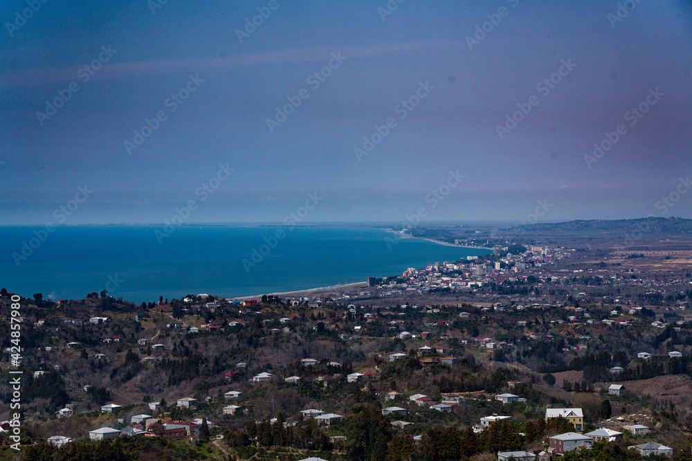 view of the city of Kobuleti, Adjara, Georgia