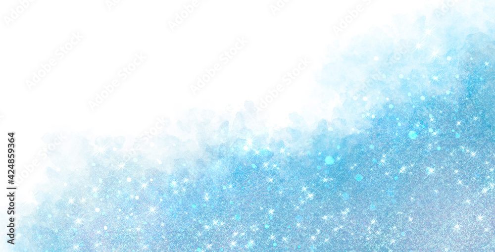 shining festive cute blue light background with sparkles and shine for decoration of cards, banners, invitations, brochures, etc.