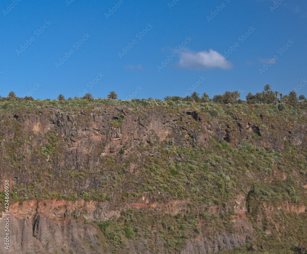 Natural rocky wall