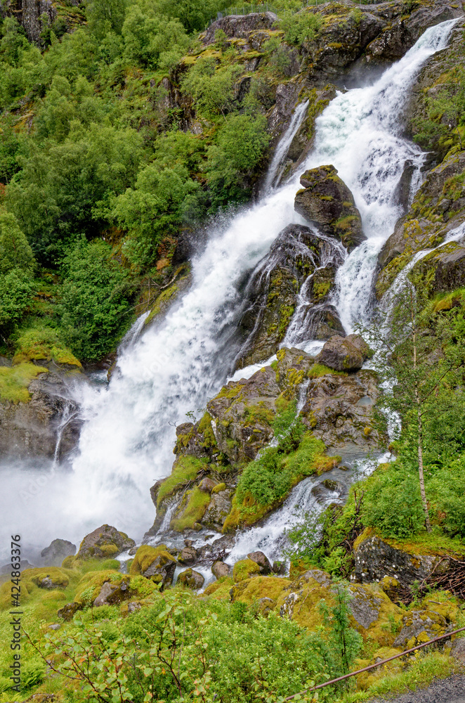 Naklejka premium Norway - Jostedalsbreen National Park - Waterfall