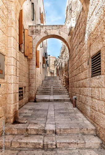 Jerusalem Old City Lane - Jerusalem Stone