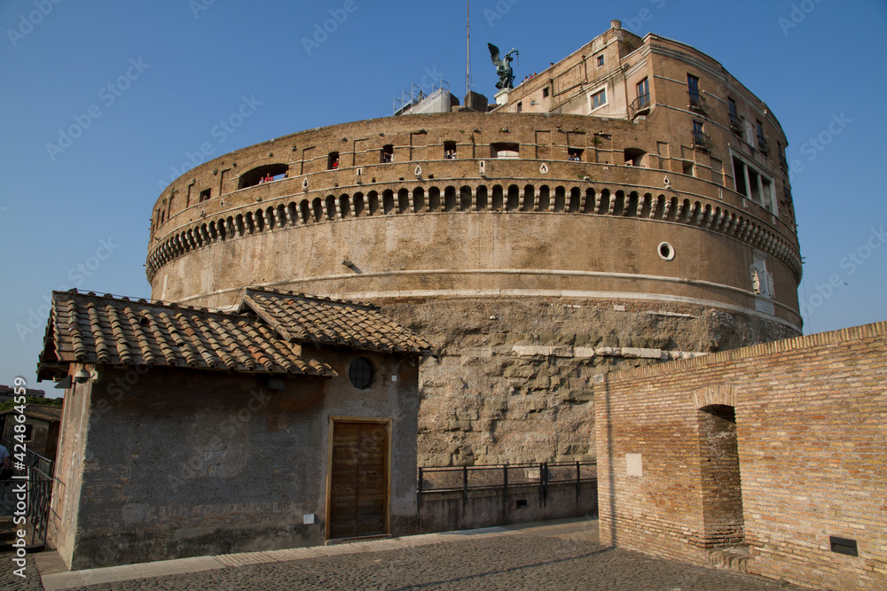Low-Angle View of Castel Sant'Angelo at Rome