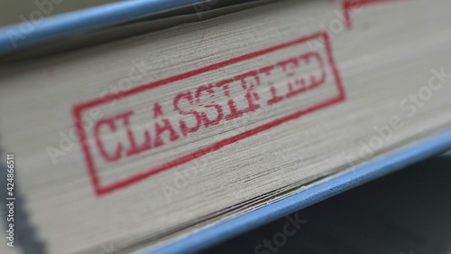 Classified stamp On Document Papers