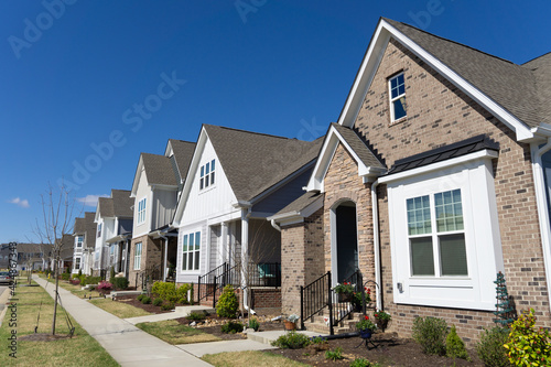 Street of suburban residential homes