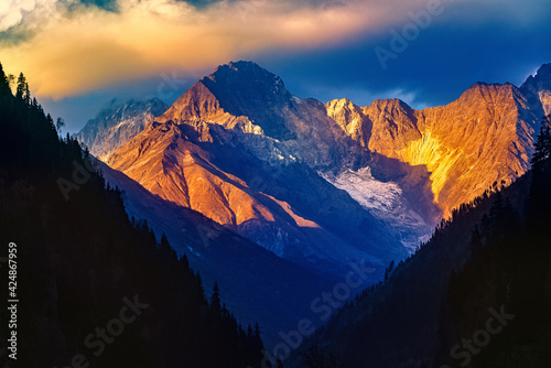 view of Mount Shkhara, Georgia