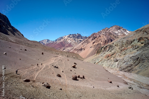 View of Horcones Valley. Aconcagua Provincial Park, Mendoza, Argentina, South America. photo