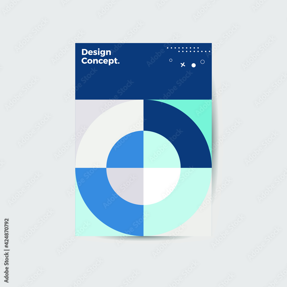 Fototapeta premium Amazing business presentation vector A4 vertical orientation front page mock up. Modern corporate report cover abstract geometric illustration design layout. Company identity brochure template. EPS10.