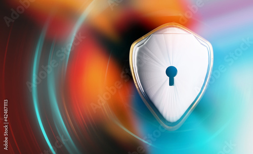 keyhole as lock 3d-illustra...
