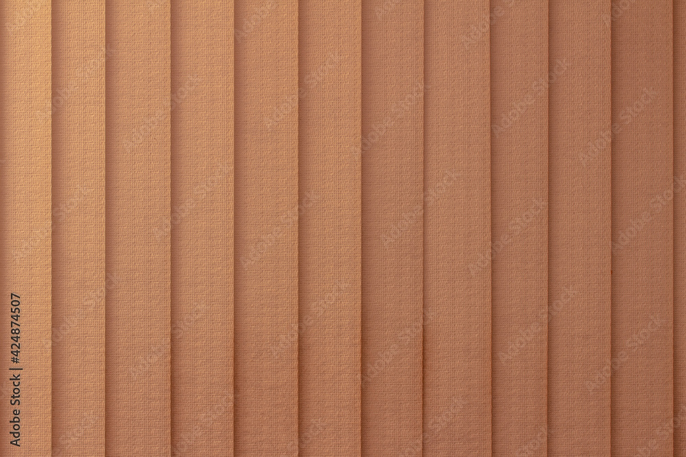Fototapeta premium Full frame abstract art design texture background of vertical window blinds in a gradient shade of salmon orange