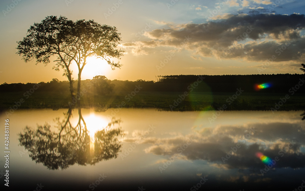 Obraz premium Sunset reflection