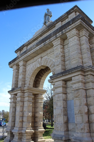 Nice archway leading to war memorial in Junction City Kansas
