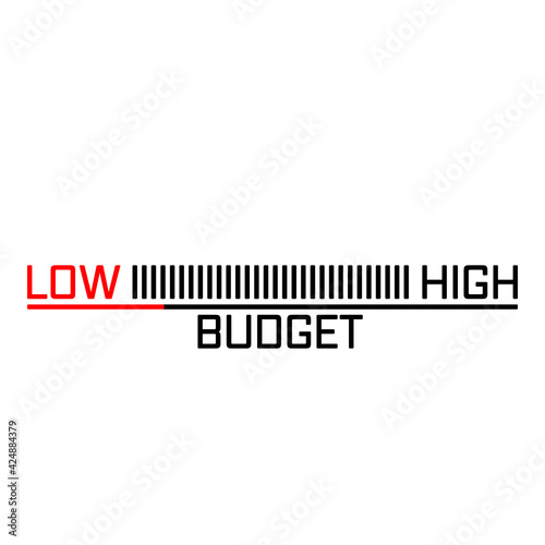 low budget - financial assessment scale -   illustration template