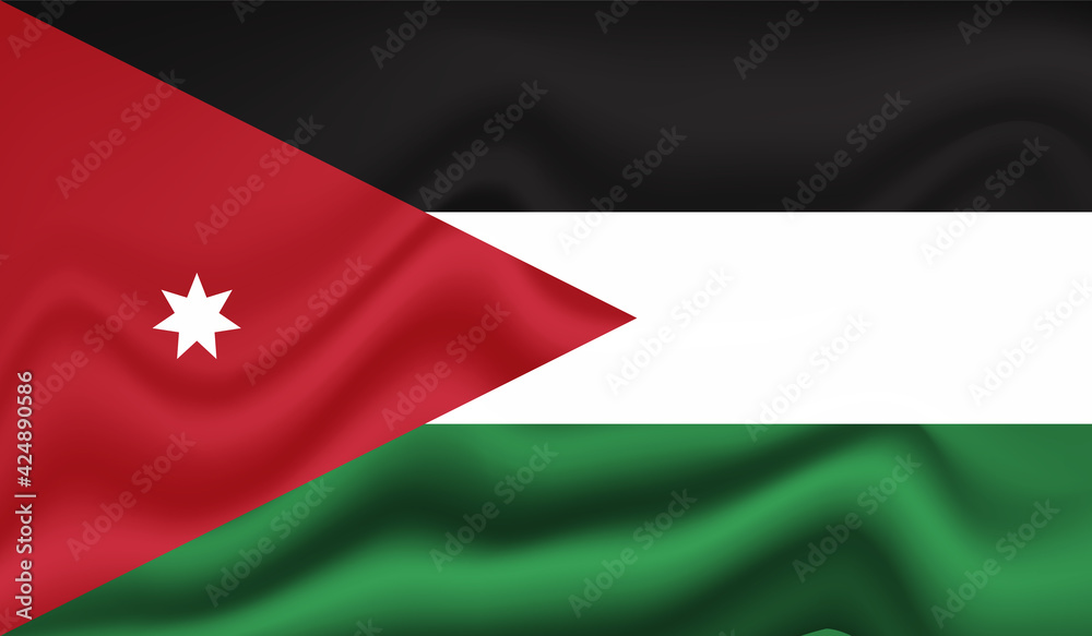 Abstract grunge flag of Jordan country. Happy independence day of Jordan. Abstract grunge flag of Jordan country. Happy independence day of Jordan.