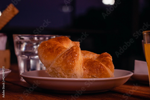 croissant and butter photo