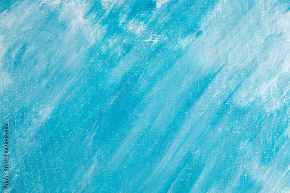 Obraz premium creative background, a spot of heavenly colored primer rubbed on the surface of a linen canvas, temporary object, close, toning