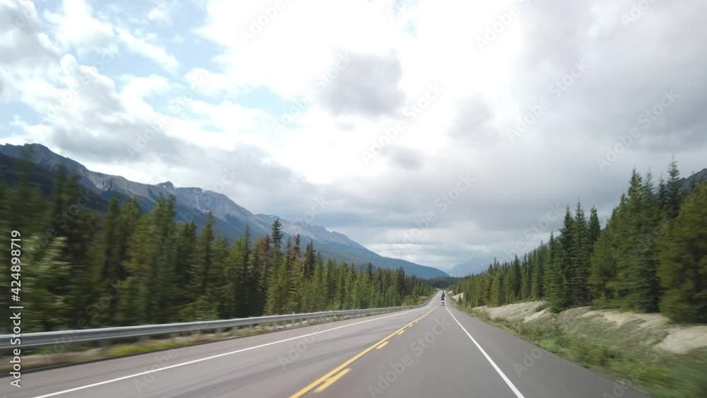 Smooth Cinematic Driving in Jasper National Park Smooth Cinematic Driving in Jasper National Park