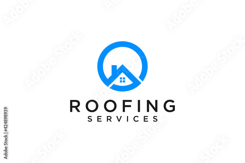 Free Download Logo design of O in vector for construction, home, real estate, building, property. Minimal awesome trendy professional logo design template on white background. - GFXLoad