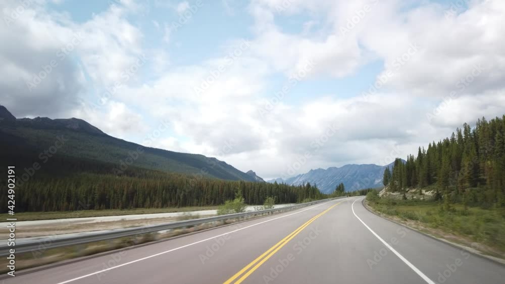 Smooth Cinematic Driving in Jasper National Park Smooth Cinematic Driving in Jasper National Park