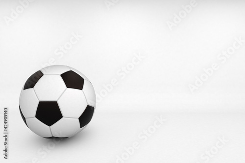 Soccer ball on white background.