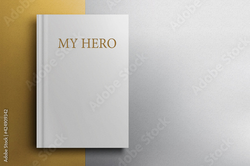 Book with the inscription MY HERO.